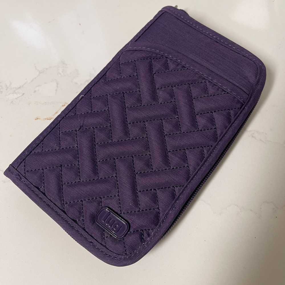 Lug Woven Design Wallet in Deep Purple